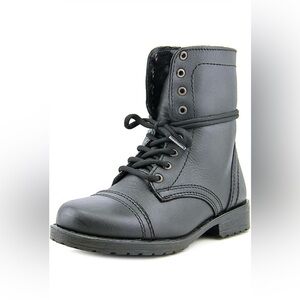 Madden Girl Black Combat Boots
